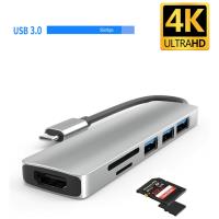 Daytona Airsky Hc-13 Type-C To 3*usb 3.0 4K Ultra Hd HDMI Sd Tf Kart Girişli 6ın1 Çevirici Hub Adaptör - 2